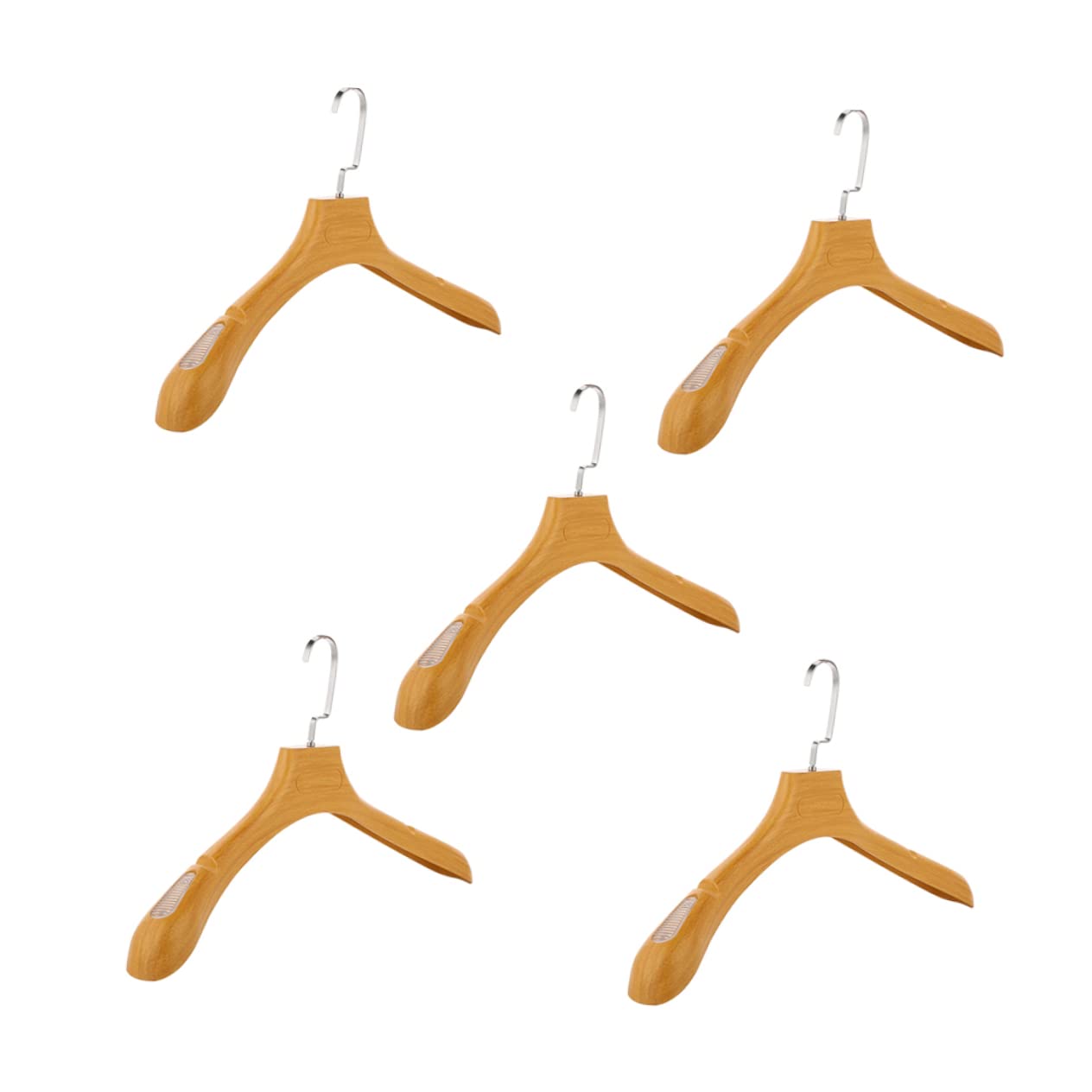 Cabilock 5Pcs Non Slip Plastic Suit Hangers Heavy Duty Clothes Storage Hooks for Men Coats Pants Clothes Versatile Household Clothing Racks for Organized Wardrobe