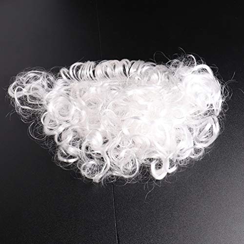 PRETYZOOM Kerstmankostuum baard wit bushy valse krullende baard kerstman kleding accessoires snor themafeest Kerstmis carnaval rollenspel kostuum accessoire foto rekwisieten - Image 3