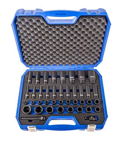 CONDOR Werkzeug 1040 | Kraftsteckschlüssel-Satz | 40-tlg. | 1/2 | CrMo | 6-kant 8-32 mm | Schlagschrauber Nüsse Set | Schlagnuss Set | Profi Werkzeug für Werkstatt und Heimwerker