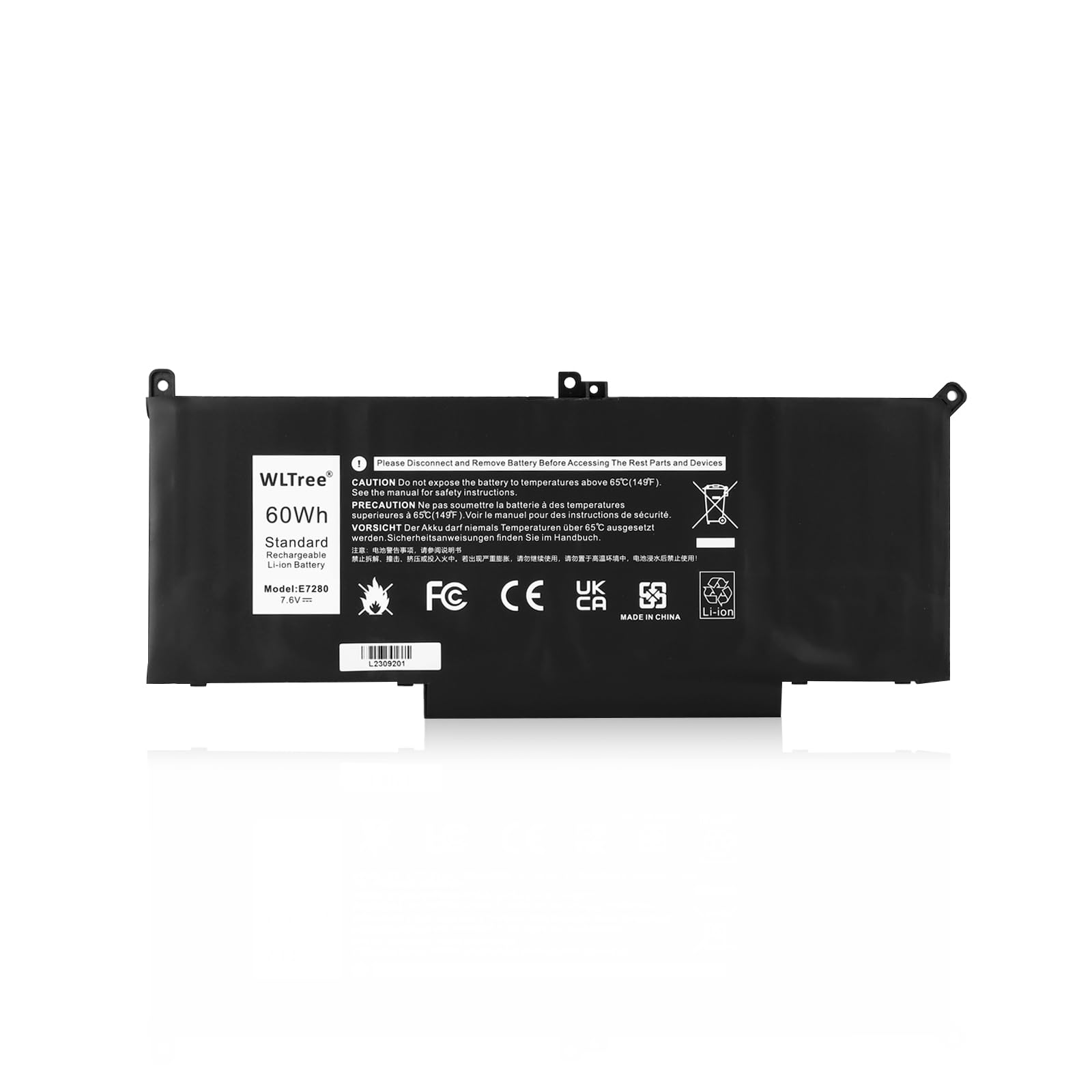 Batteria F3YGT 60Wh per Portatile Dell Latitude 12 7000 7280 7290 Latitude 13 7000 7380 7390 P29S002 Latitude 14 7000 7480 7490 P73G002 Serie DM3WC DM6WC 2X39G KG7VF 451-BBYE 453-BBCF Battery