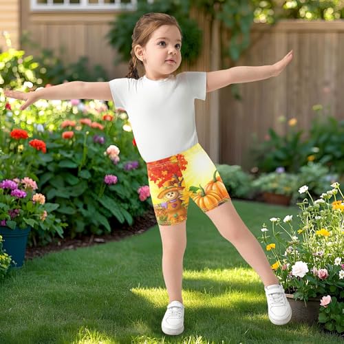 Under Dress Shorts Funny Cotton Toddler Girl Biker Shorts 4t Summer Clothes Autumn Harvest Pumpkins 6
