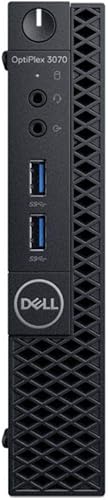 Dell Computadora de escritorio OptiPlex 3070 - Intel Core i5-9500T - 8 GB de RAM - SSD de 256 GB - Micro PC (renovado)