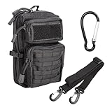 【Materiali di Alta Qualità e Dettagli】 Il marsupio tattico Molle è realizzato in Nylon 600D resistente e impermeabile, che garantisce lunga durata e resistenza all'usura. Con dimensioni di 18 x 12 x 8 cm e un peso di 210 g, è compatto ma offre ampio spazio per i tuoi oggetti essenziali
