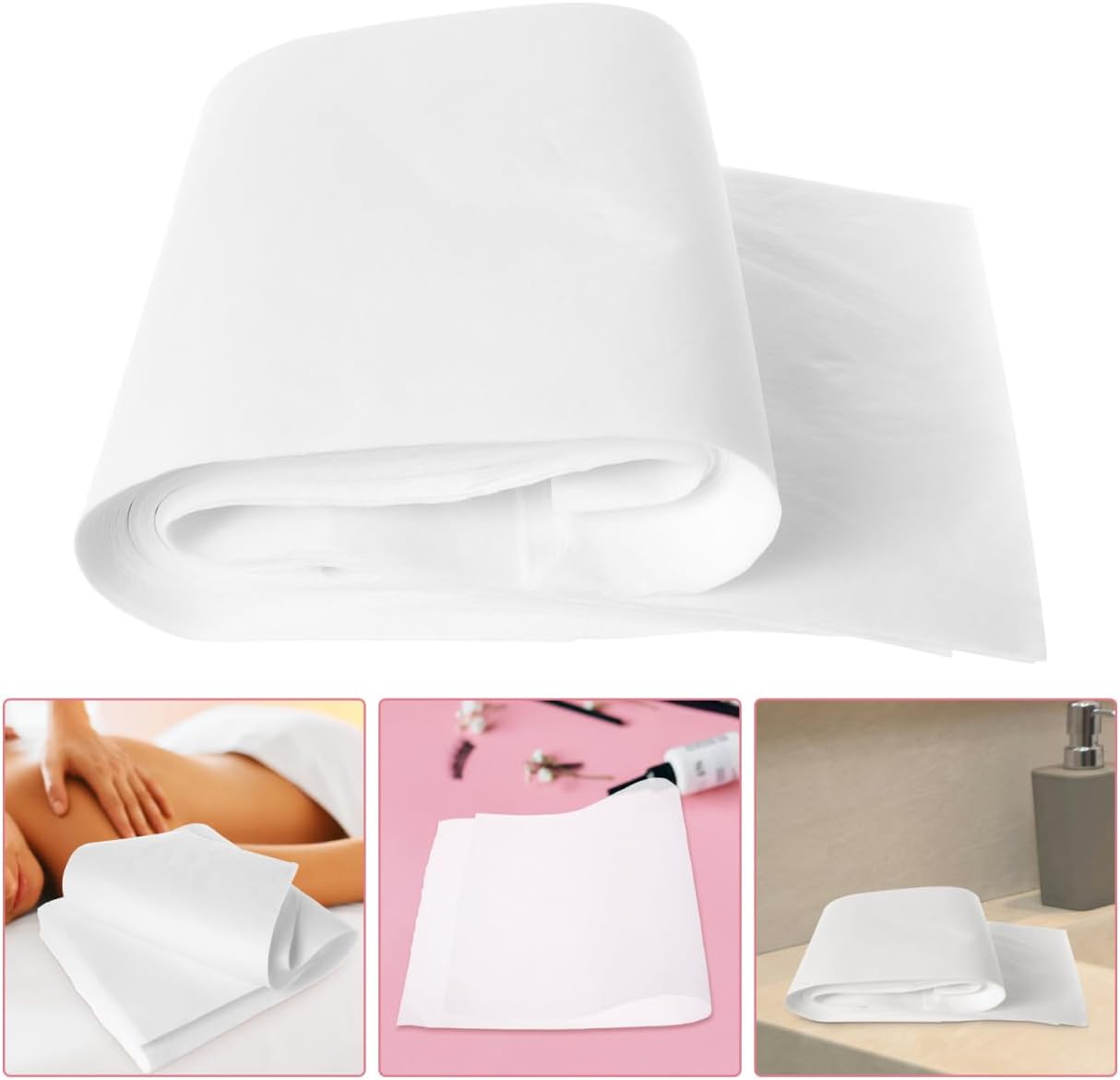 HEALLILY 100 Sheets Disposable Towels Pedicure Towels SPA Salon Towel Absorbent Non- Woven Cloth Bath Face Wash for Home Shop
