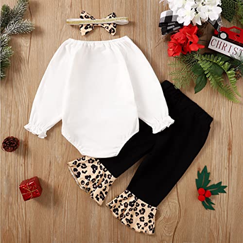 Newborn Girl Christmas Outfit Baby Xmas Clothes Merry Christmas Flare Pant Outfit3