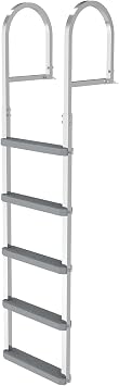 500 lbs Dock Ladder5 Steps,Aluminum,Non-Slip Step,Removable Design