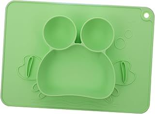 ibasenice 1 Peça Prato De Jantar Tigela De Silicone Para Bebê Placas De Silicone Para Bebê Descanso Utensílio De Silicone Pratos Para Crianças Pratos De Jantar Para Bebês Tigela De Silicone