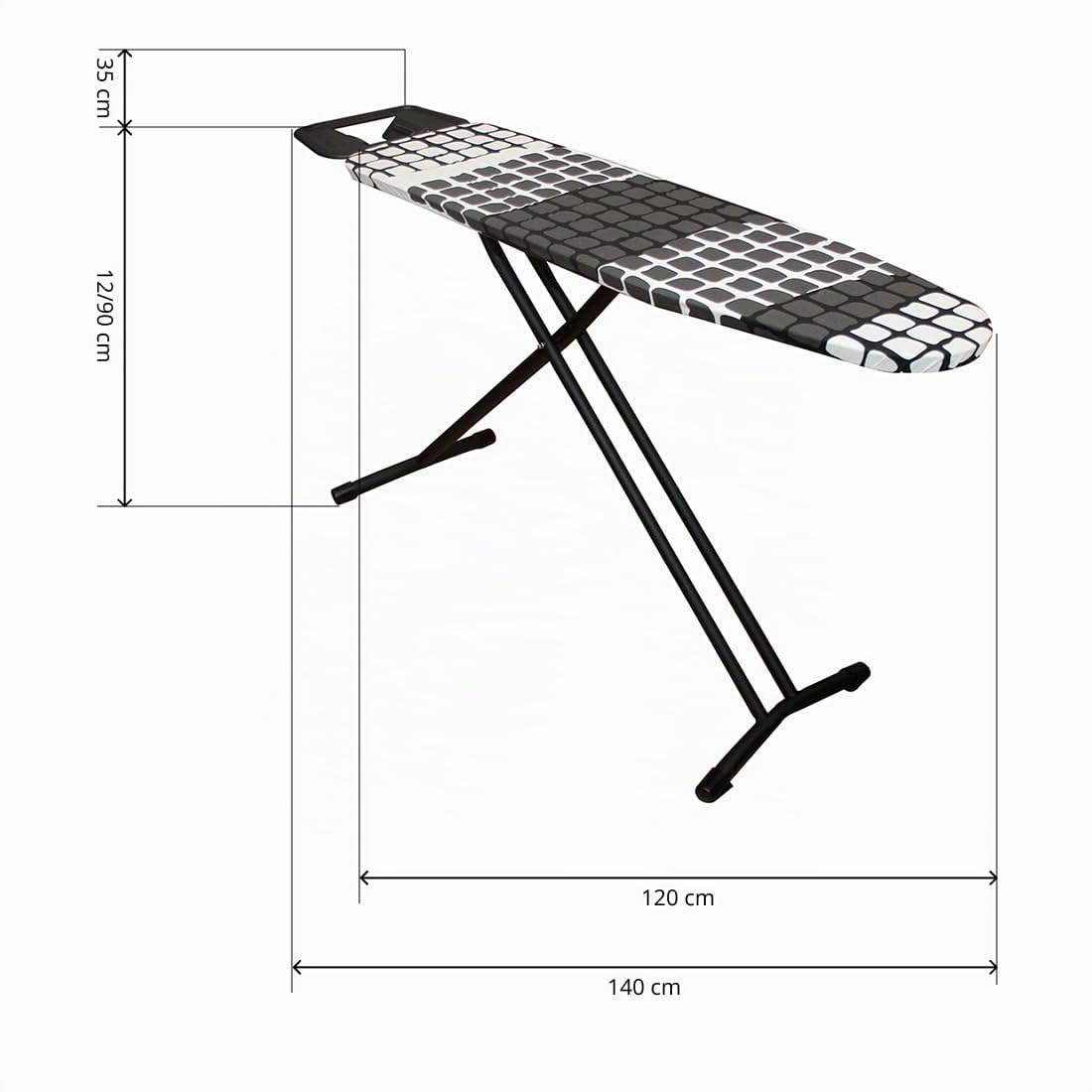 Acomoda Textil - Tabla de Planchar Altura Ajustable con Estructura Metálica Estable, Amplia y Plegable con Funda 100% Algodón. Soporte para Planchar Antideslizante Fácil Almacenaje (Super)