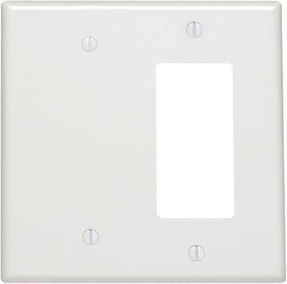 Leviton 80608W WH WP 2G BLANK/DECO MIDWAY STRAP MNT Blank Wall