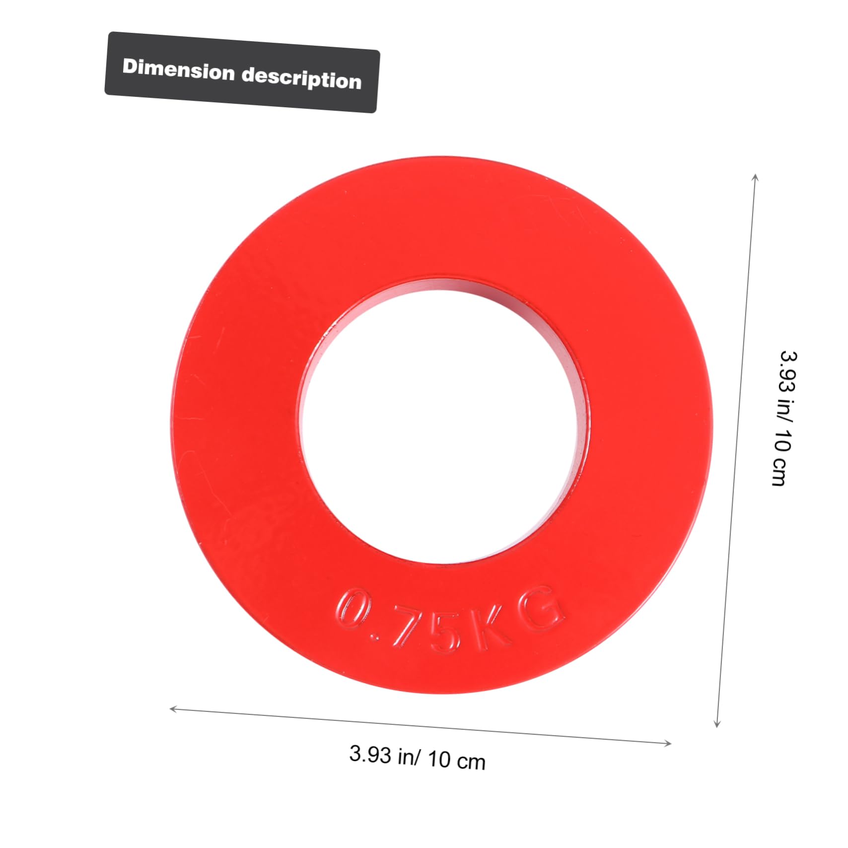 BESPORTBLE Iron Single Hole Weightlifting Barbell Plate Straight Barbell Accessory Plate Weights for Home Gym