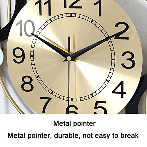 Horloge murale silencieuse au mécanisme non coché avec un design 3D de salon