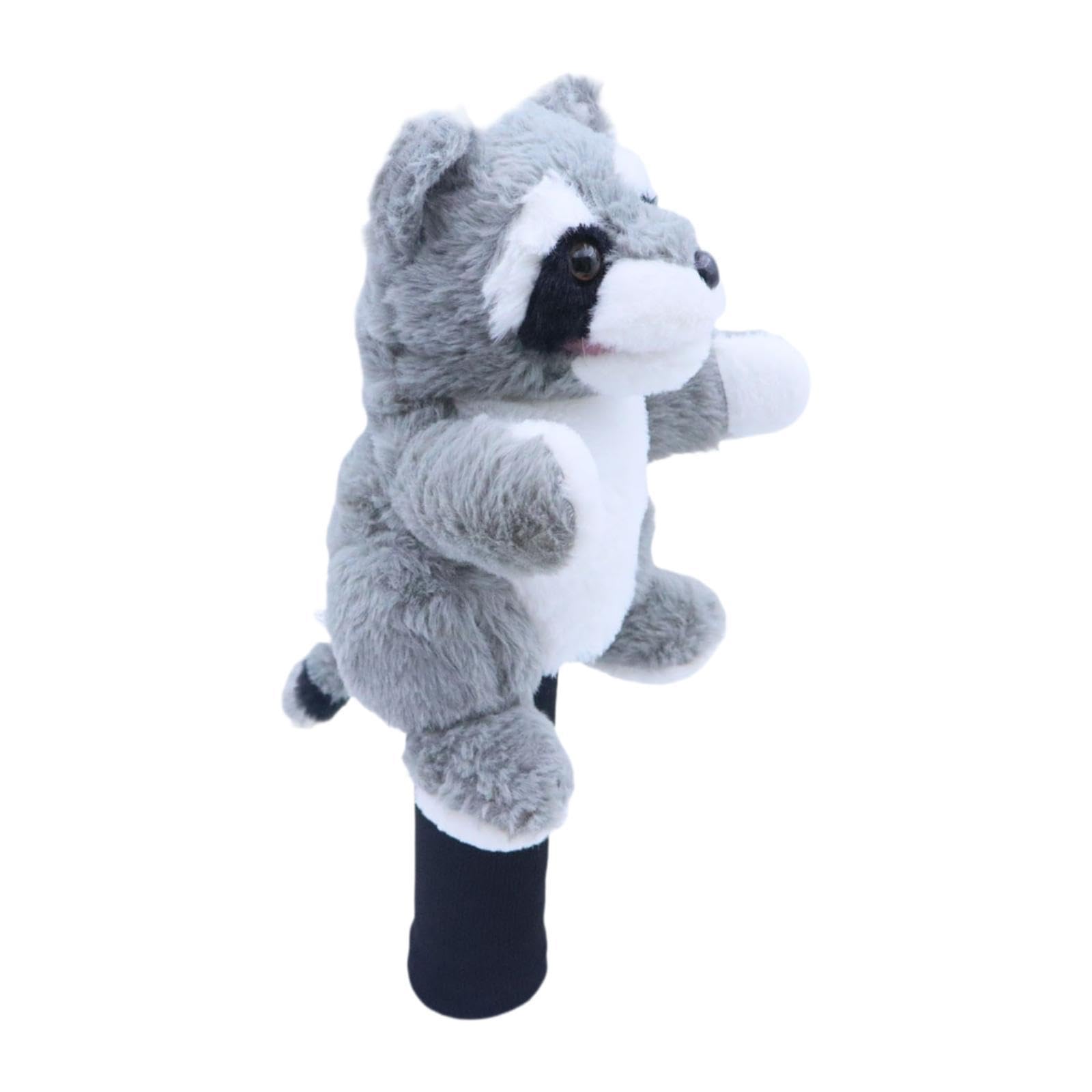 Colcolo Soft Plush Golf Wood Driver Headcover Golf Equipment Novelty Portable Transport Protect Club Head Cover for Practice Adults - Raccoon — image 1