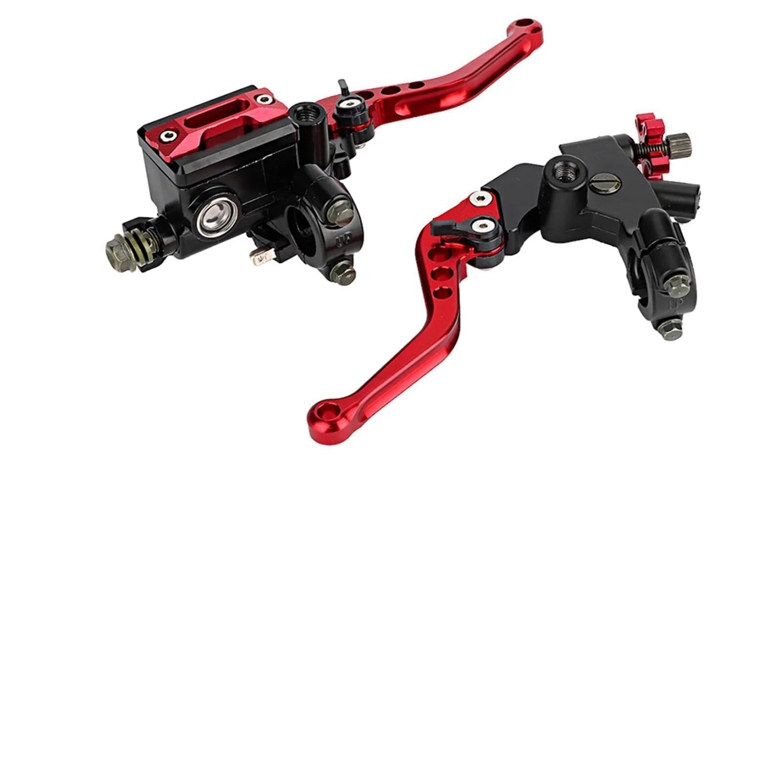 Twixral Motorbike Brake Levers 1 Pair 7/8"(22mm) Universal Motorcycle Brake Clutch for Master Cylinder Reservoir Levers Red