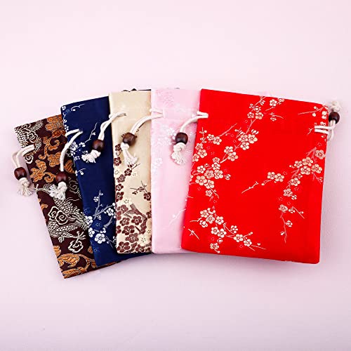 4 Bolsitas Sachet con Estampado de Flor de Ciruelo 13x15cm miniatura 4