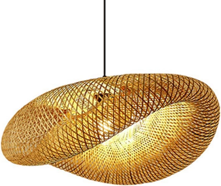 Lustre panier en bambou luminaire suspendu pour plafond de restaurant