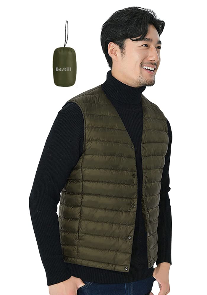Amazon | [Best still] ダウンベスト メンズ 暖かい 超軽量 防風 防寒