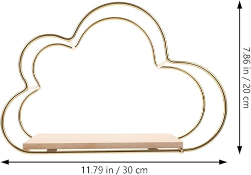 Miniatura 3 de Alipis Estante flotante de nube de 2 piezas, decoración de pared de estilo nórdico para sala de estar, dormitorio y oficina, almacenamiento