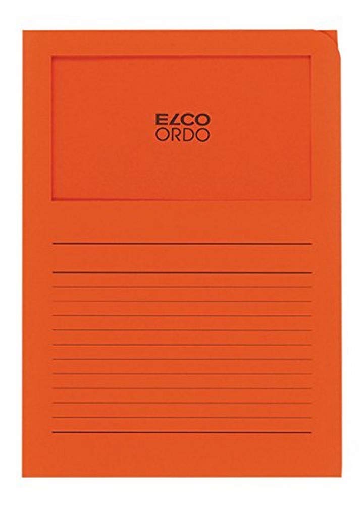 ELCO 29489.82, Ordo "Classico" Cartellina con Finestra - Arancione - scatola da 100