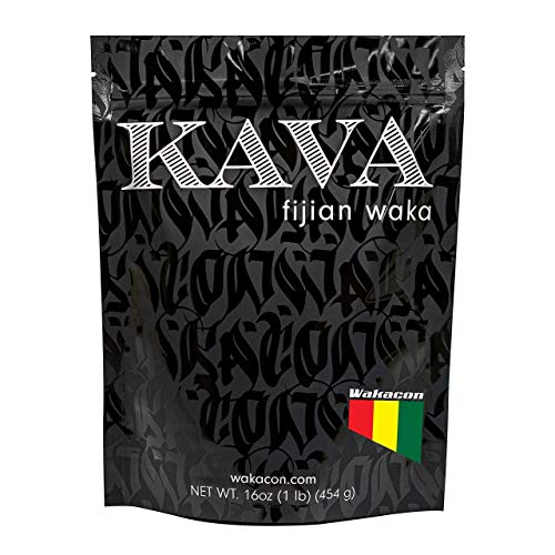 Wakacon Kava Waka Powder Fijian Noble Premium Quality Kava Root (16Oz) + Wakacon Kava Strainer Bag Pro #TOP1