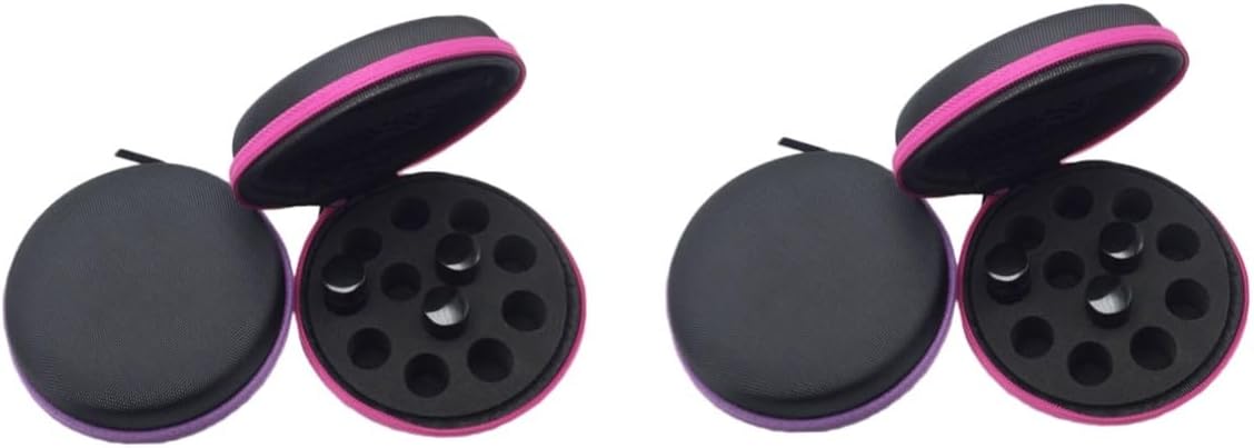 4pcs Storage Case Portable Round Bag for Bottles Shockproof and Easy to Carry Random Color Design for Travel and Organizing