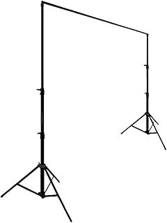 Balsa Circle 10ft x 10ft Photography Adjustable Backdrop Stand Kit Heavy Duty Background Support System for Wedding Party Photo Video