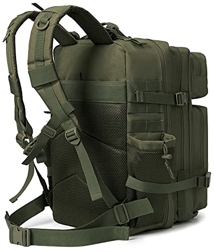 Image of QT&QY 25L /45L Military Tactical Backpack For Men Molle Daypack 3 Day Bug Out Bag Hiking Rucksack With Bottle Holder