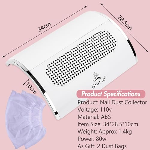 Nagelstaubsauger Biutee 48W für professionelle Anwendungen
