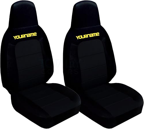 Miniatura 10 de TOTALLY COVERS Fundas de asiento negras compatibles con Mazda MX-5 Miata 2006-2015 con tu nombretexto negro con soporte para cinturón de seguridad