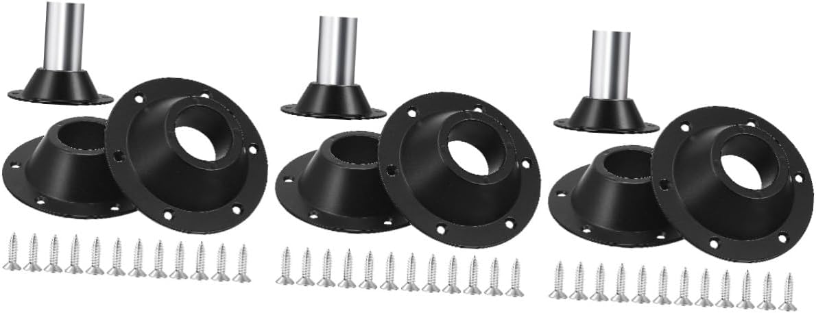 6pcs Rv Table Leg Base Mount Flush Floor Mount Aluminum Rv Table Base Accessories