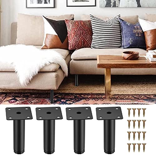 Pernas de móveis de metal | 4-pcs Móveis Pernas Cama Riser,Perna de suporte pesada central da cama,