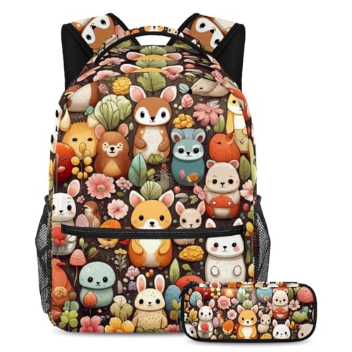 Sac à dos lapin mignon de grande capacité pour voyage et école