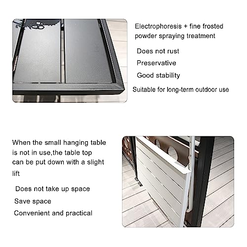 Table suspendue pour balcon étroit pour rompre le manque de place extérieur