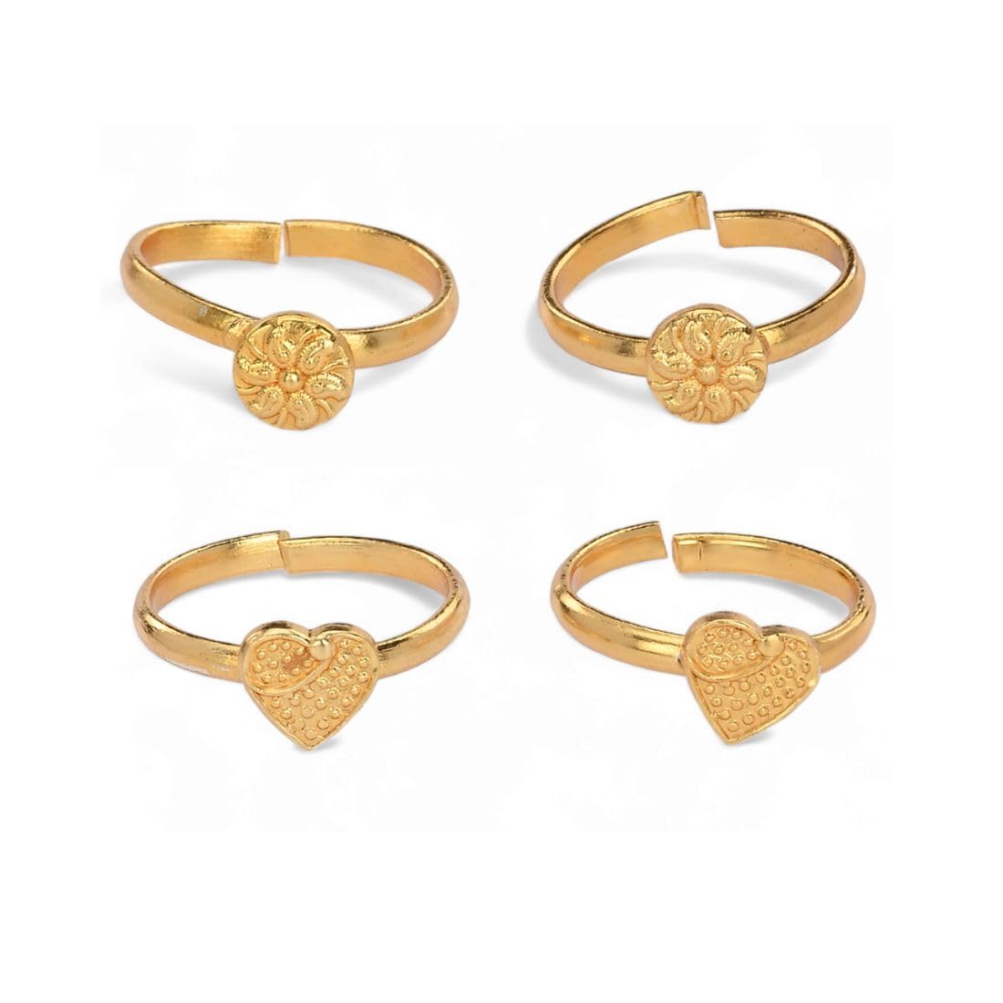 aanyacentric Set of 2 Pair Toe Rings Adjustable Trendy & Fashionable Accessories for Women-picture-37