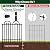 Decorative Garden Fence, 10 Panels No Dig Fence, 32 in(H) x 24.16 ft(L) Animal Barrier for Dogs Rabbits, Rustproof Metal Arched Decorative Garden Fences for Flower Bed, Outdoor, Yard, Patio