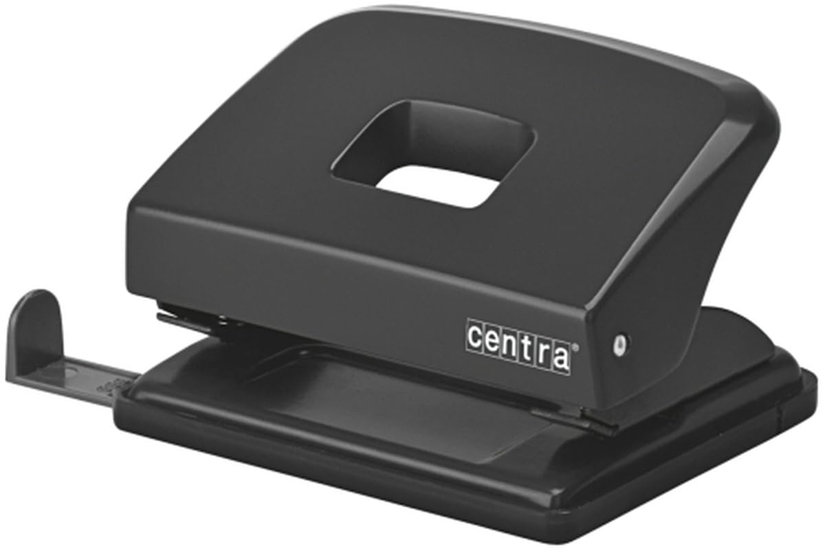 Rapid Plastic Hole Punch, 20 Sheets 80gsm Capacity, 2-Hole, Black