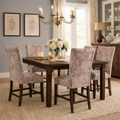 Image of HomePop Parsons Dining Chair - Dark Grey Floral (Set of 2)