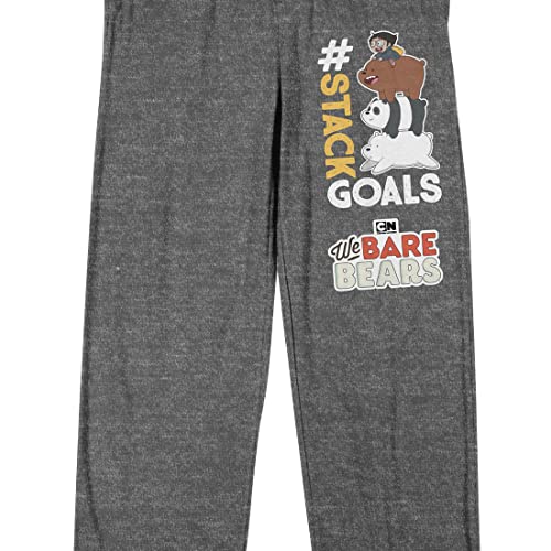 We Bare Bears Stack Goals Men's Graphite Heather Sleep Pajama Pants2