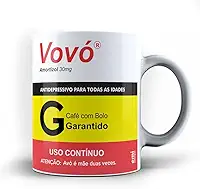 Caneca xicara Avó Remédio Vovó amor de vó 24 (Branca)