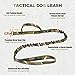 Tactical Dog Collar and Bungee Leash, Camo Military Dog Collar & Leash Set with USA American Flag Adjustable K9 Collar with Heavy Duty Metal Buckle & Handle,with Patches and Airtags Case (M, Camo)