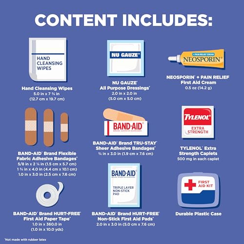 BAND-AID Brand Travel Ready Portable Emergency First Aid Kit for Minor Wound Care, Perfect for Home, Car, Travel, Camping Essentials & Outdoor Emergency Kit, 80 Pieces - Image 6