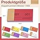 Nezyo 8 Büche Nummernblöcke Gewinnlose 1-800 Tombola Lose Essensmarken Pfandmarken Getränke Wertmarken Garderobenmarken Doppelnummern Quittungsblöcke Raffle Ticket für Party Verlosungen(Bunt)