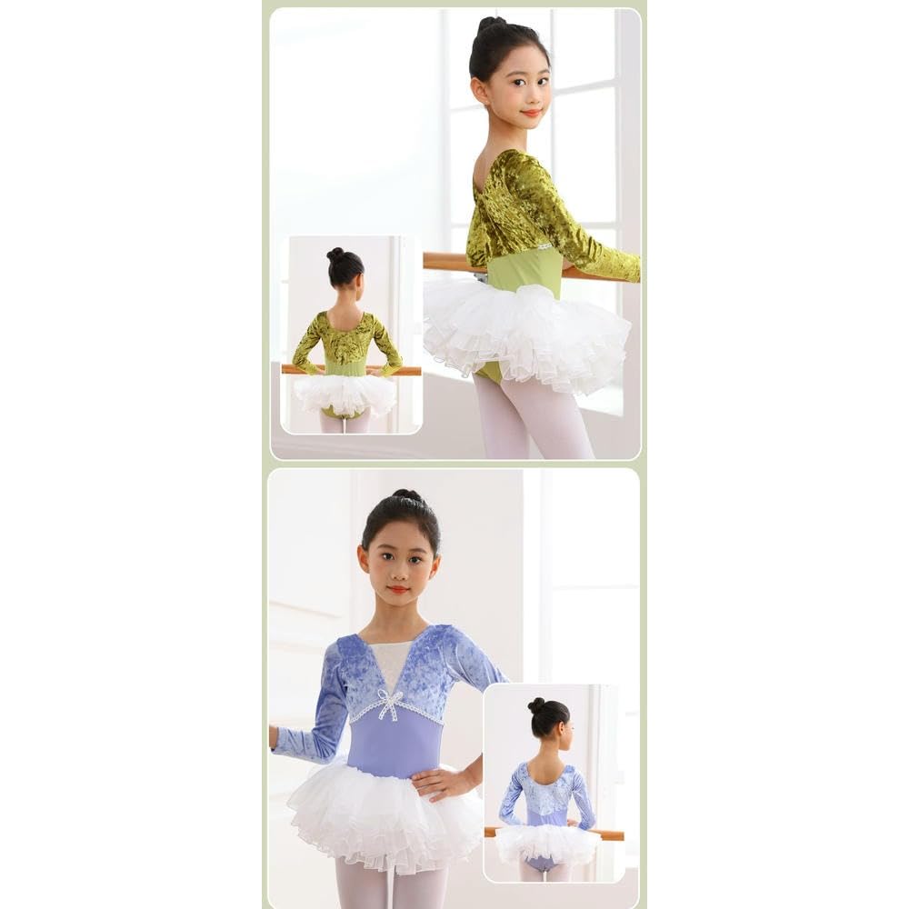JJDFW - Tutù da danza per bambini, tutù, body per ragazze, uniforme da danza, ginnastica, abbigliamento per bambini