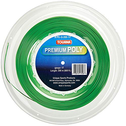Tourna Premium Poly Durable Tennis String, Green