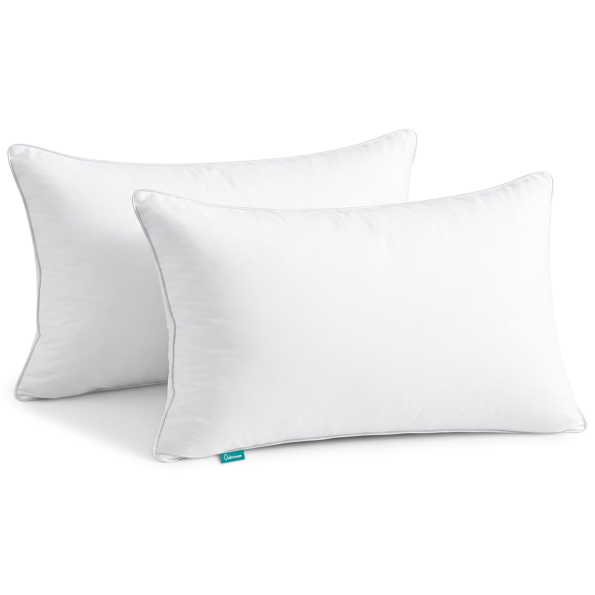 Oubonun 20"x30" Decorative Bed Pillow 2 Pack,100% Cotton Cover Living Room