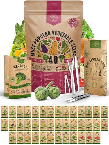 Organo Republic 40 Vegetable Seeds Variety Pack - 26000 Non