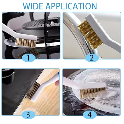 Image of Wire Brush Rust Scrub Cleaning BBQ Grill Tools Welding Metal Rust Removal Stainless Steel Brush for Clean Garage Shop House Car Kitchen