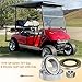 CLUBRALLY 2 Set EZGO TXT Golf Cart Front Axle Wheel Hub Bearings & Seal G&E 1976-UP, OEM#50892-G1, 25146-G1
