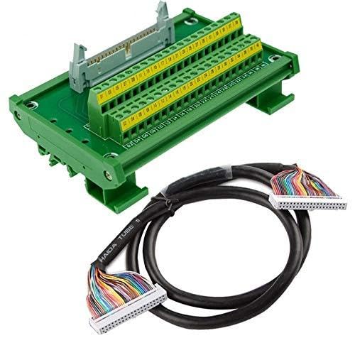 Davitu IDC40 IDE calbe, IDC40 to terminal block breakout board idc 40 connector PLC relay adapter IDC40 breakout board IDC40 data cable - (Color: IDC40 with 5M Cable)