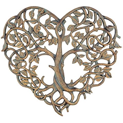 Old River Outdoors Tree of Life/Heart Wall Plaque 12" Decorative Art Sculpture - I Love You Decor Cover