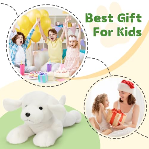 Image of BENINY Giant Dog Lab Stuffed Animal 31.5 Inch, Big Realistic Stuffed White Labrador Dog Plush Toy, Puppy Throw Pillow Gift for Kids